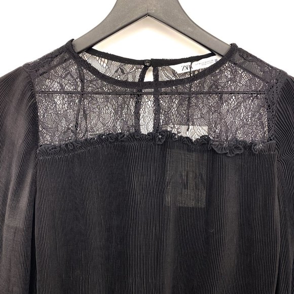ZARA Combined Pleated Blouse NWT - Picture 8 of 16